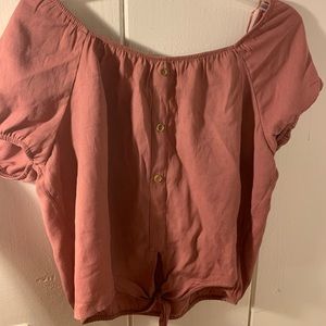 Pink Buttoned Top